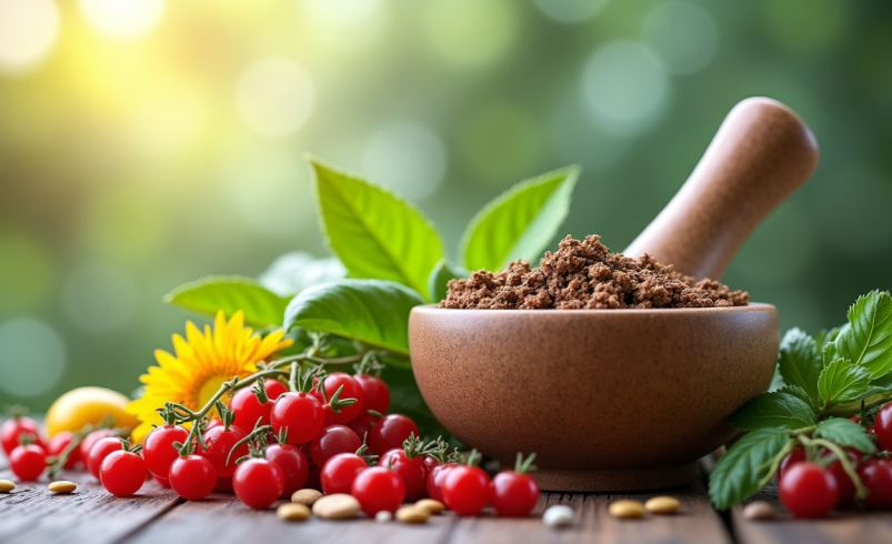 نمایی از مجموعه گیاهان دارویی و سنتی برای درمان سرماخوردگی و آنفولانزا